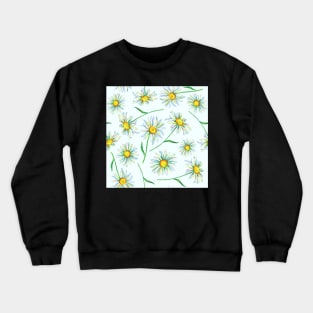 Watercolor daisies pattern Crewneck Sweatshirt